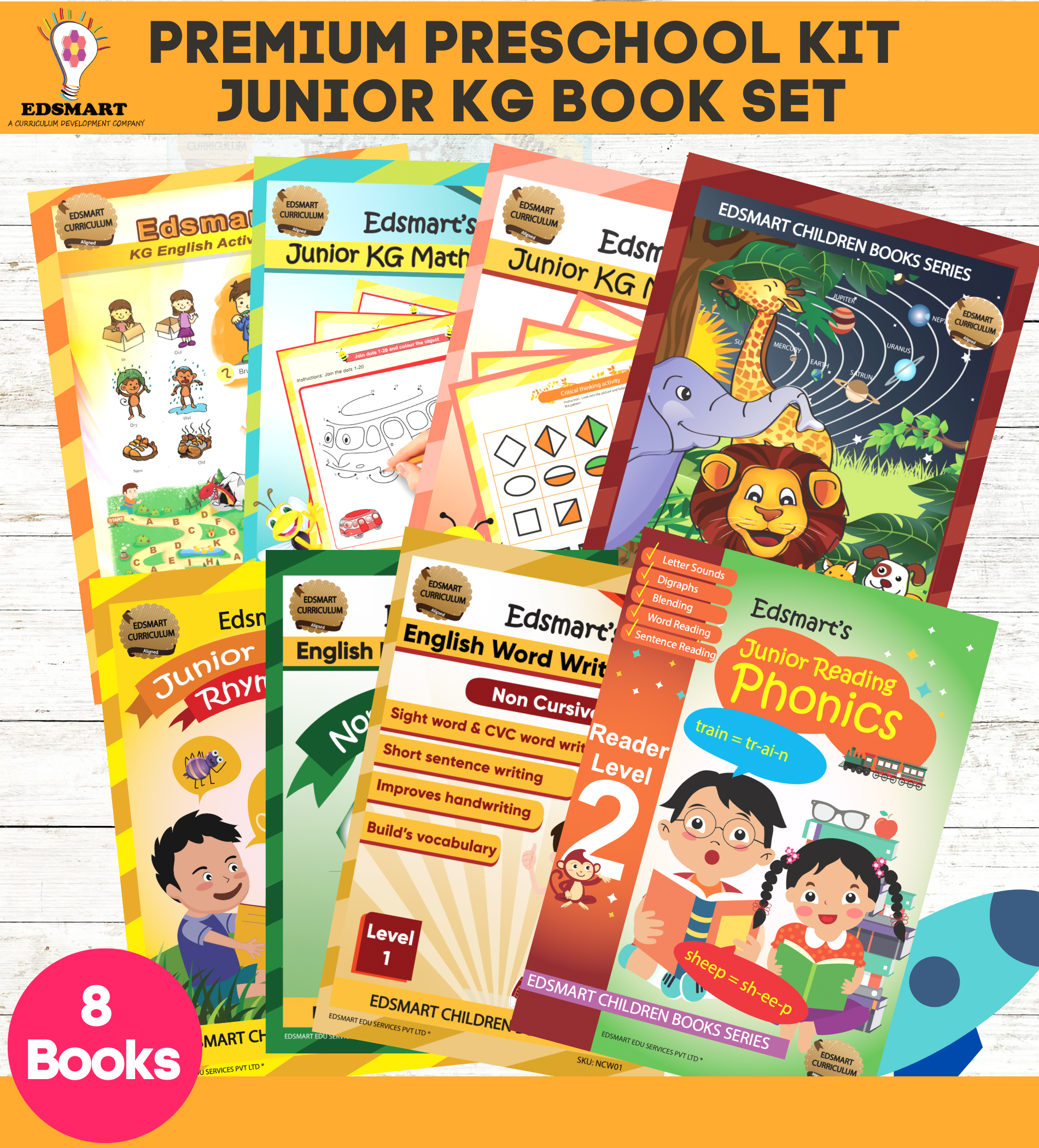 Edsmart Junior KG /LKG Preschool Books and Kit 